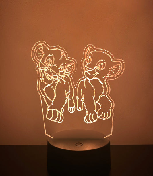 Simba and Nala led Night Light